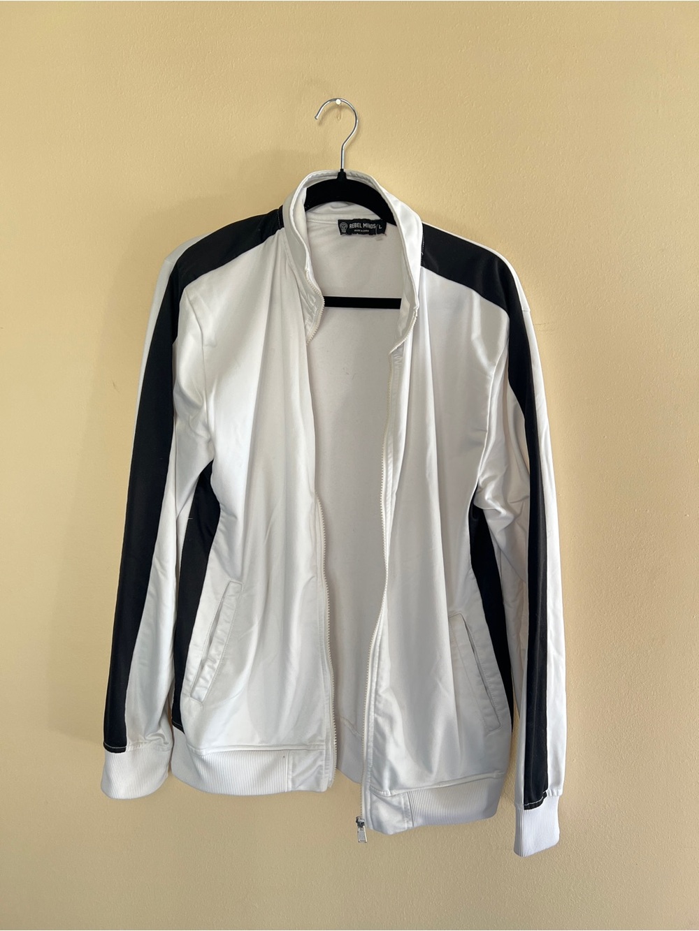 White & Black Track Jacket - Men